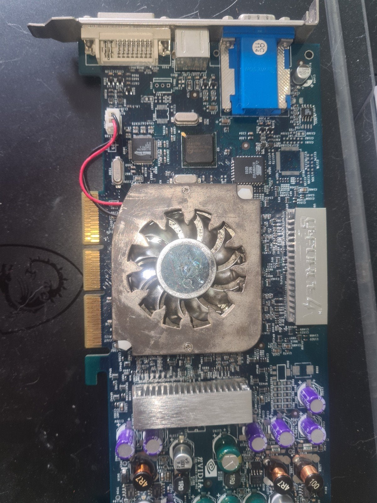 NVIDIA GeForce Ti4600 AGP Grafische Kaart, Computers en Software, Gebruikt, Overige soorten, Ophalen of Verzenden, Tv-Out