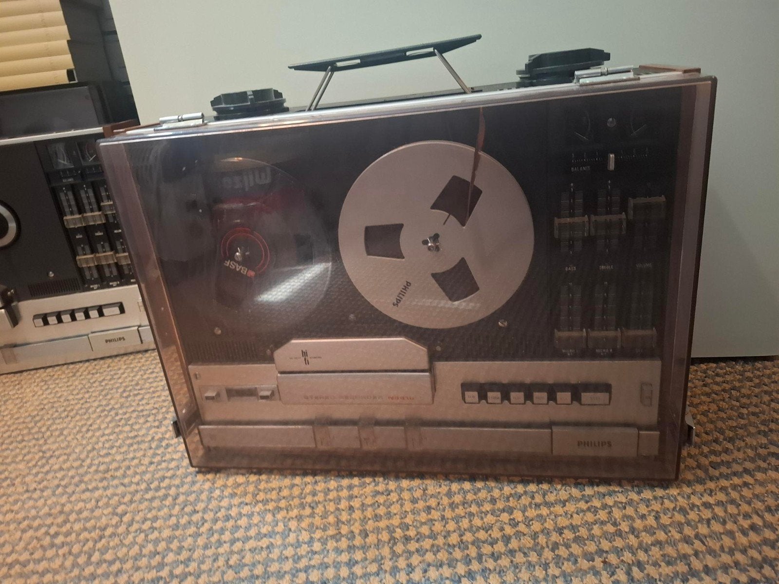 Philips N4416 Stereo Bandrecorder met stofkap en banden, Ophalen of Verzenden, Bandrecorder, Met banden