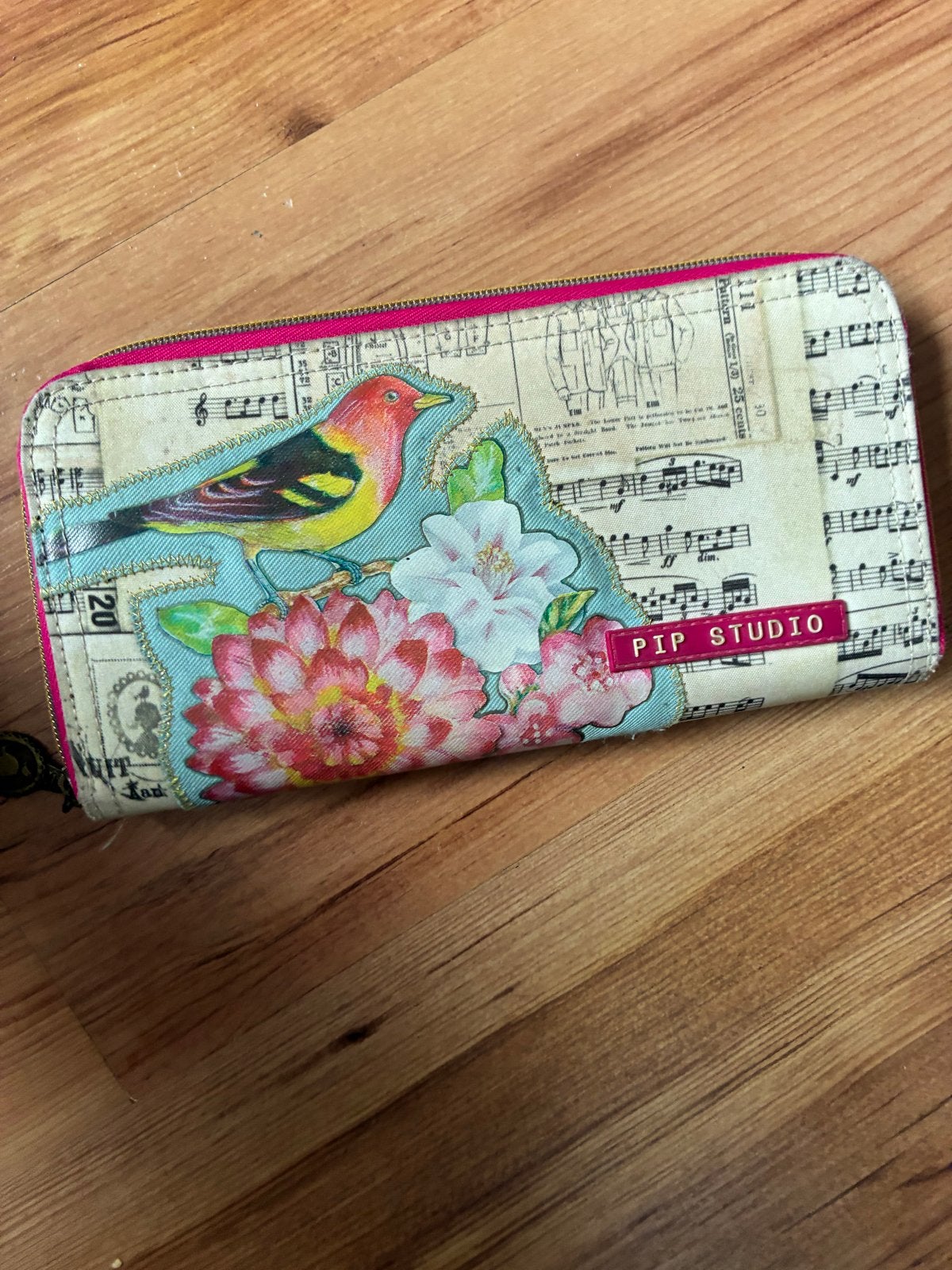 Pip Studio Portemonnee met Vogel en Bloemenprint, Ophalen of Verzenden, Zo goed als nieuw, Roze, Overige merken
