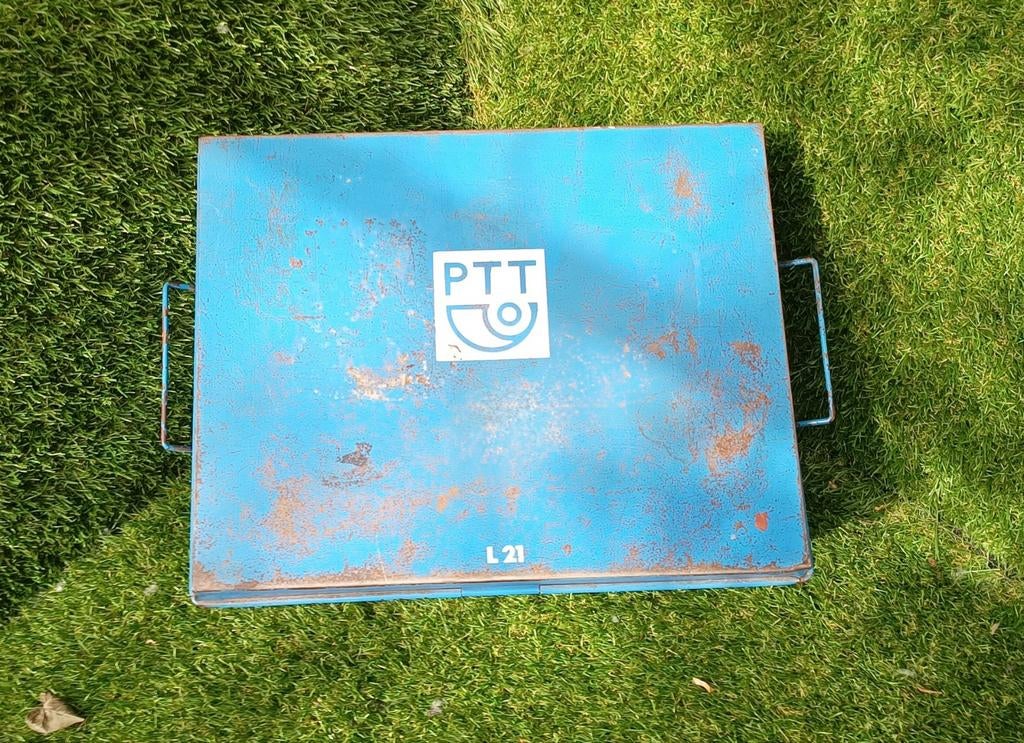 PTT kistje metaal prijsverlaging, Ophalen, Gebruikt, Gebruiksvoorwerp