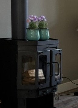 2 blauw/groene bloempotten Loberon (ibiza style, landelijk), Rond, Ophalen of Verzenden, Zo goed als nieuw, Aardewerk