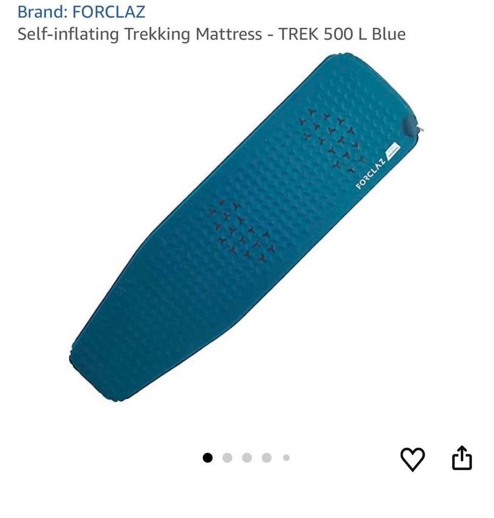 FORCLAZ Zelfopblaasbaar Slaapmatje Trek 500 L - 52x180cm, Ophalen of Verzenden, Nieuw, 1-persoons