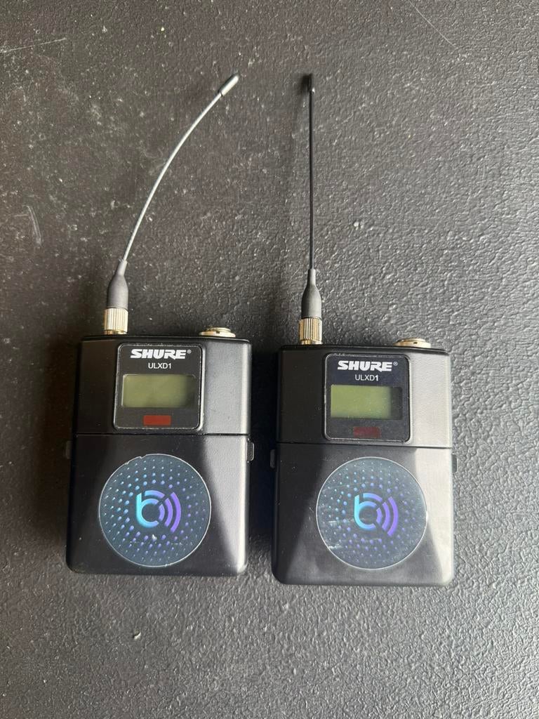 2x Shure ULXD 1 beltpack, Muziek en Instrumenten, Ophalen of Verzenden, Zo goed als nieuw, Zangmicrofoon, Draadloos