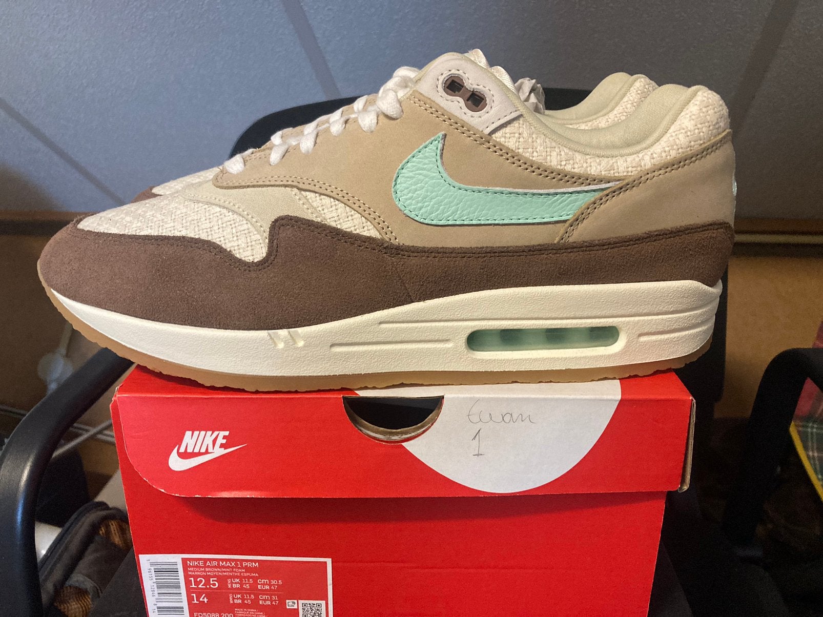 Nike air max 1 premium crepe hemp 41 & 47, Kleding | Heren, Ophalen of Verzenden, Nieuw, Overige kleuren