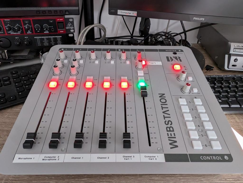 D&R Webstation  broadcast paneel - Zo goed als nieuw, Ophalen of Verzenden, Zo goed als nieuw, 5 tot 10 kanalen, Microfooningang