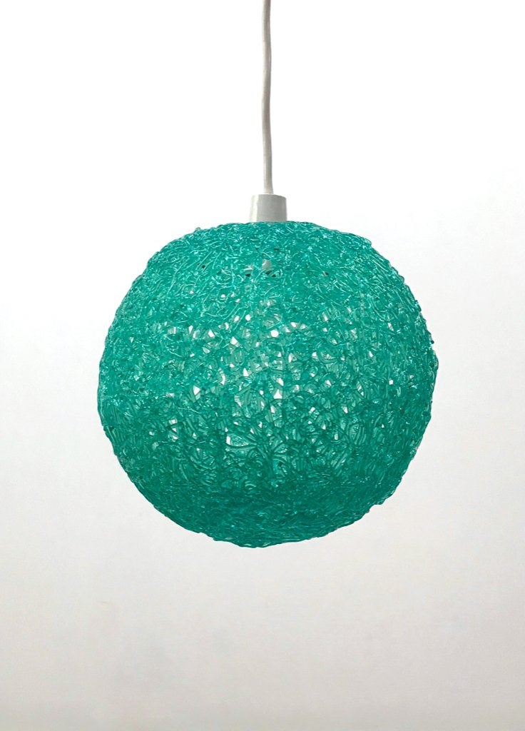 Zeldzame originele 60s lucite spaghetti draad plafondlamp, Huis en Inrichting, Overige materialen, Gebruikt, Vintage, Hanglamp