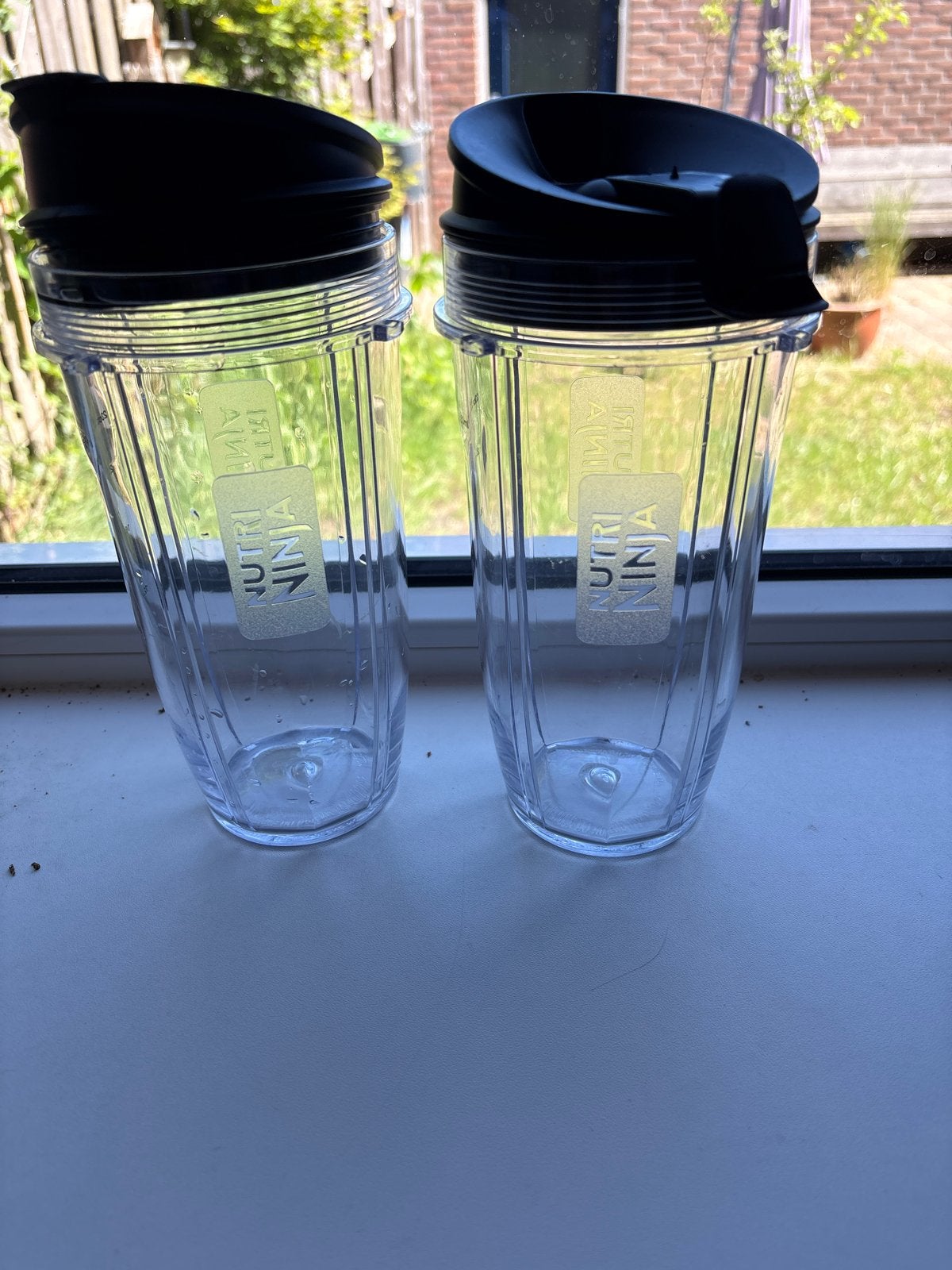 Nutri Ninja bekers met deksel (2 stuks), Witgoed en Apparatuur, Ophalen of Verzenden, Gebruikt