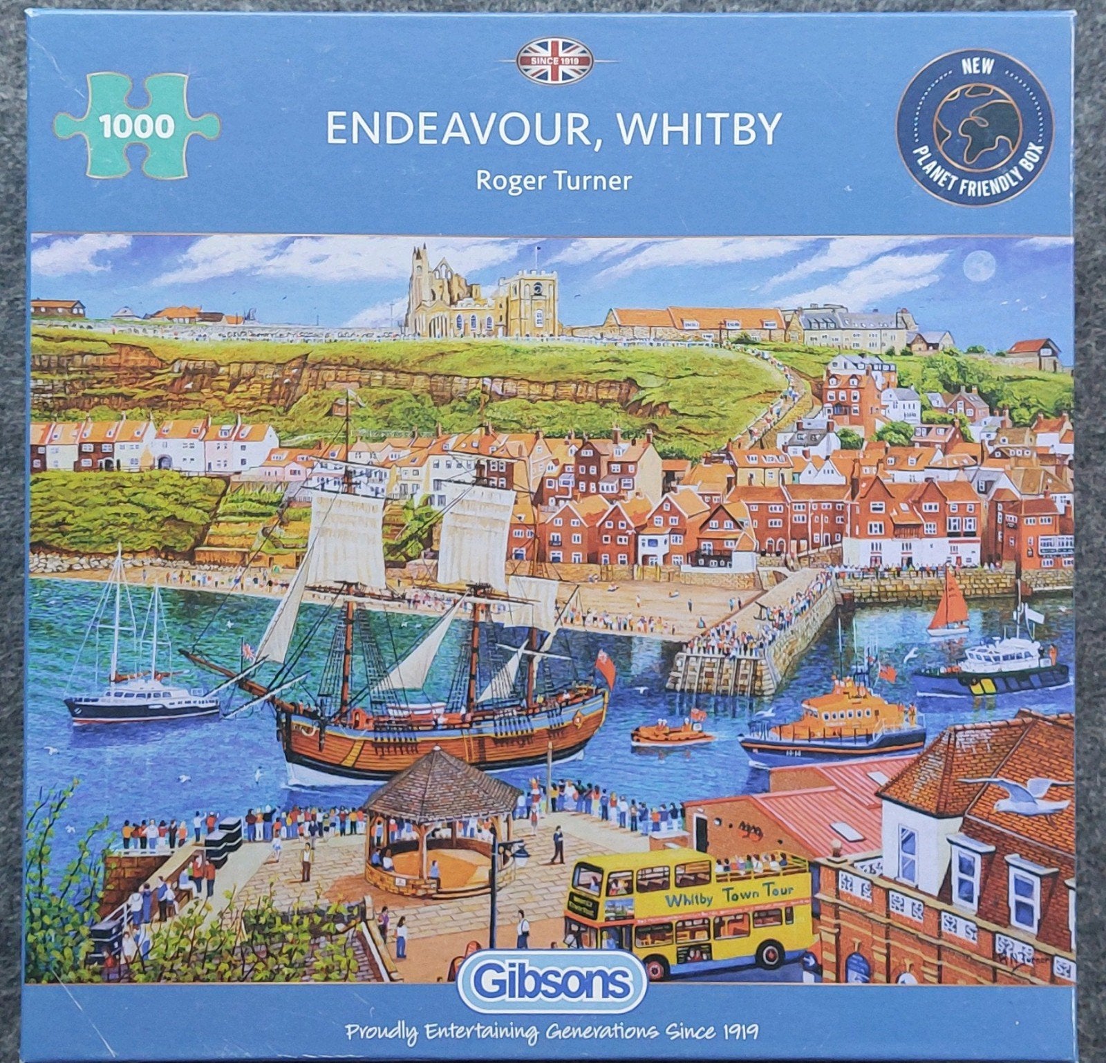 Gibsons puzzel 1000 stukjes Endeavour Whitby, Ophalen of Verzenden, 500 t/m 1500 stukjes, Zo goed als nieuw, Legpuzzel