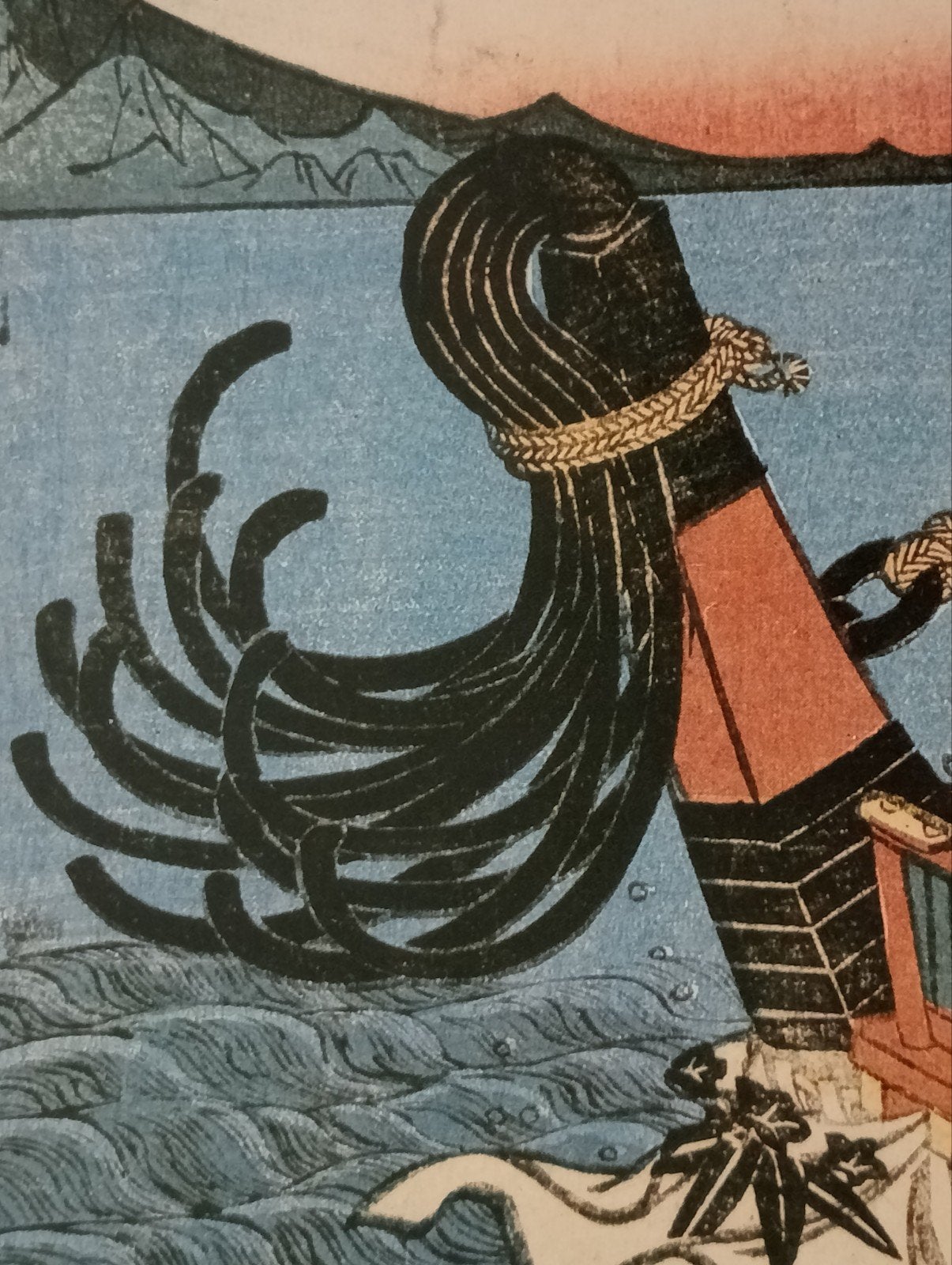 Utagawa Kuniyoshi Japan offset prent 20e eeuw, Antiek en Kunst, Kunst | Litho's en Zeefdrukken, Ophalen of Verzenden