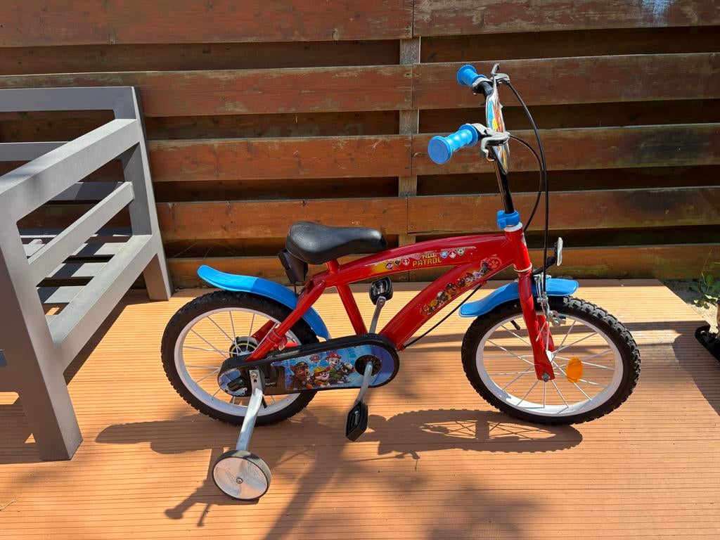 Paw Patrol Kinderfiets 16 inch met zijwieltjes, Fietsen en Brommers, Fietsen | Kinderfietsjes, Ophalen, Zijwieltjes, Velgrem, 16 tot 20 inch