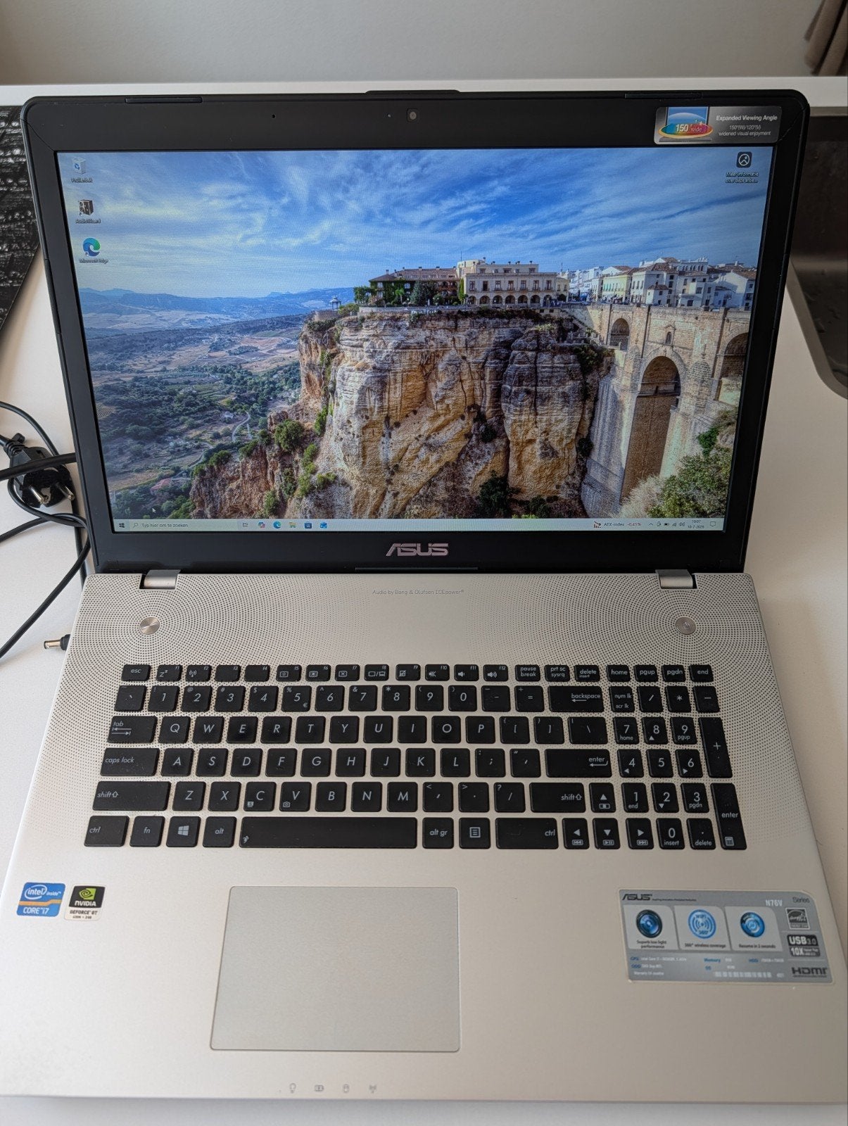 Asus N76VJ Intel core i7-3630QM 250GB SSD + 750 GB HDD, Computers en Software, Windows Laptops, Gebruikt, 17 inch of meer, HDD