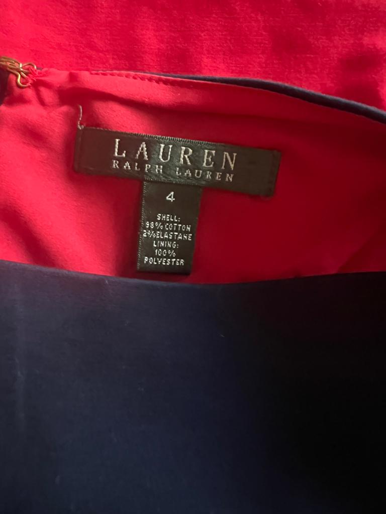 Lauren Ralph Lauren jurk rood/blauw maat 36 (S), Ophalen of Verzenden, Zo goed als nieuw, Maat 36 (S), Rood