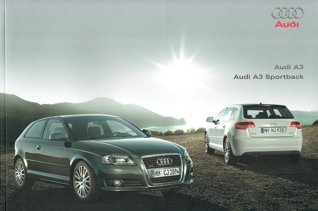 Folder Audi A3 & A3 Sportback (Duitse uitgave - 2009), Verzenden, Zo goed als nieuw, Audi