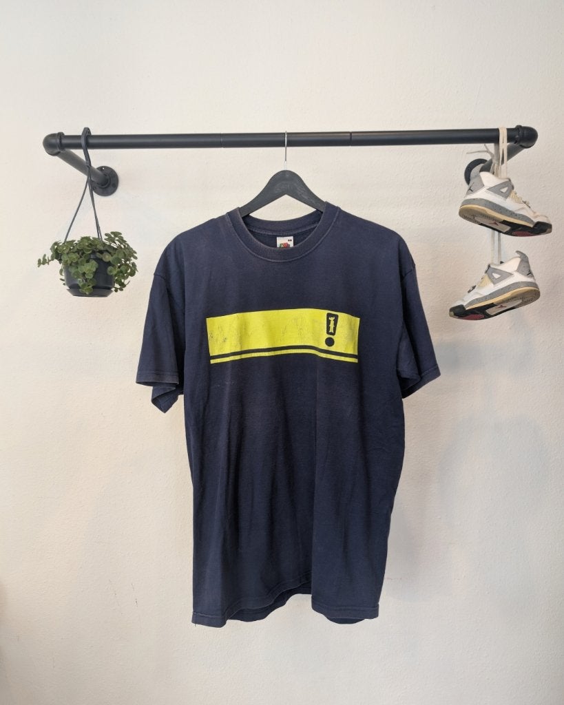 Jamiroquai T-Shirt Large Stripe Logo Fruit of the Loom 90s, Maat 52/54 (L), Fruit of the loom, Blauw, Ophalen of Verzenden