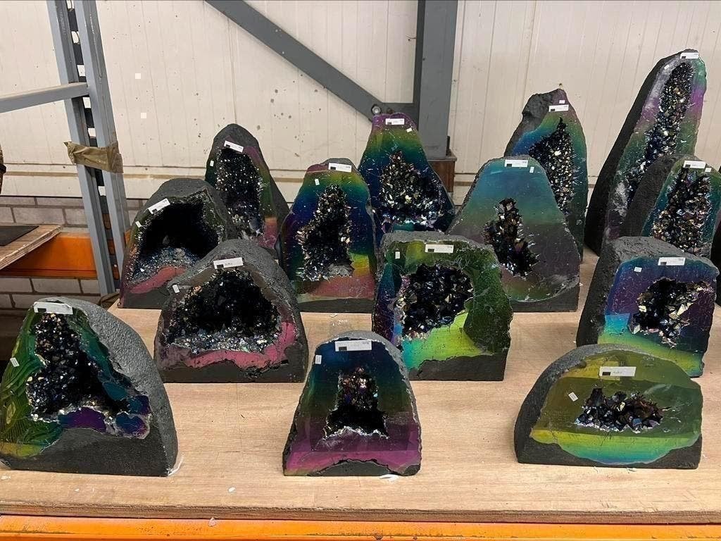 AMETHIST RAINBOW AURA KATHEDRAAL, Ophalen, Mineraal