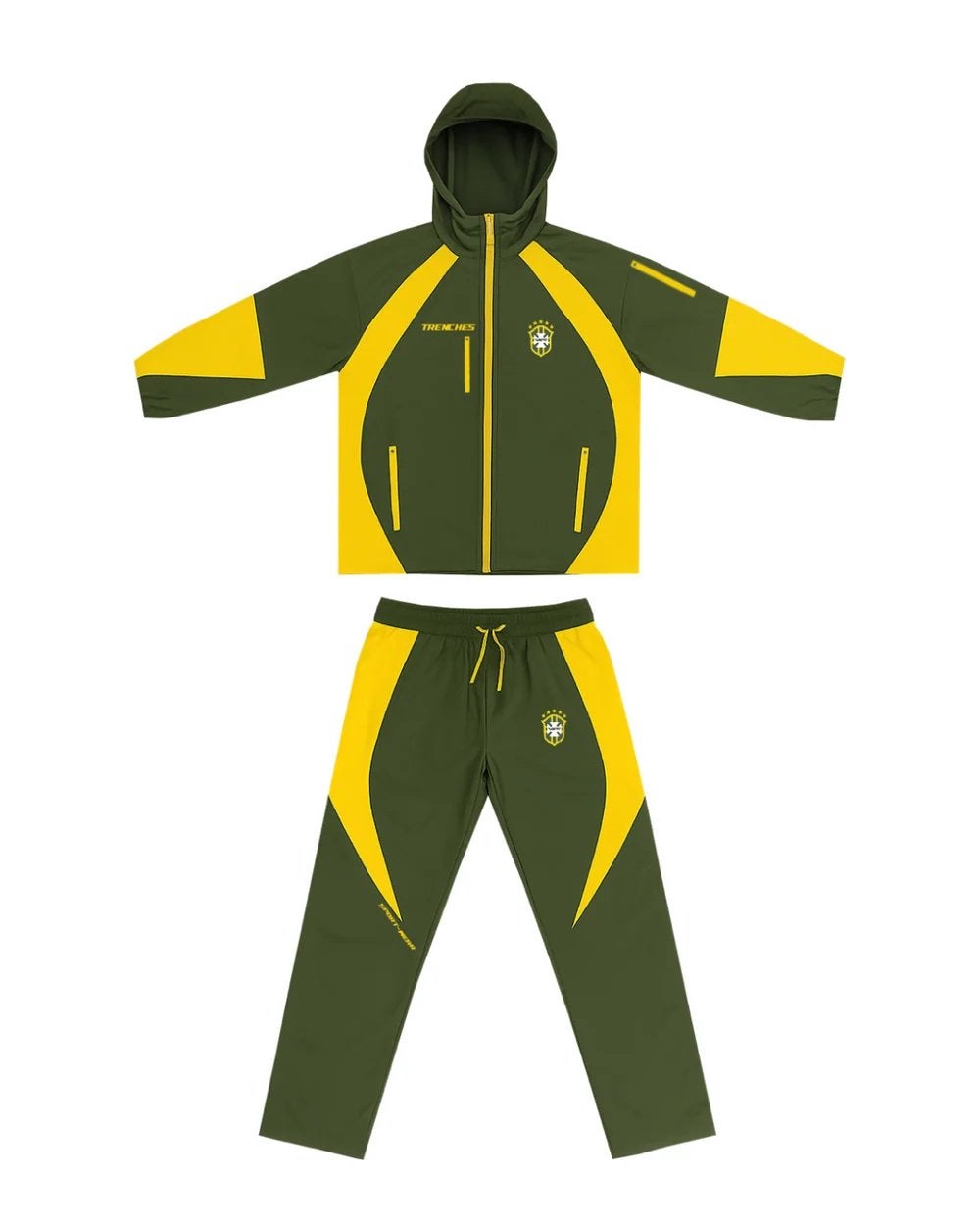Trenches Brazilië Jaren '90 WK Trainingspak XL, Meerkleurig, Maat 56/58 (XL), Ophalen of Verzenden, Zo goed als nieuw