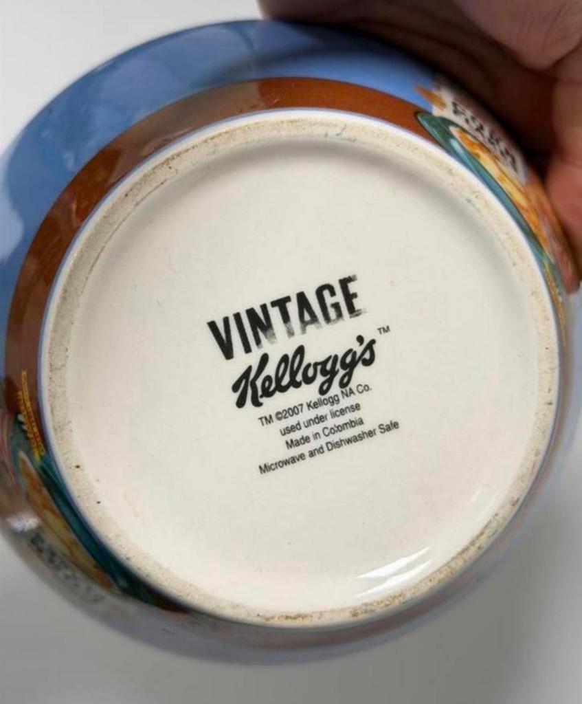Vintage Kellogg’s Corn Flakes Ontbijtkom kom Kelloggs Bowl, Gebruiksvoorwerp, Ophalen of Verzenden, Zo goed als nieuw, H