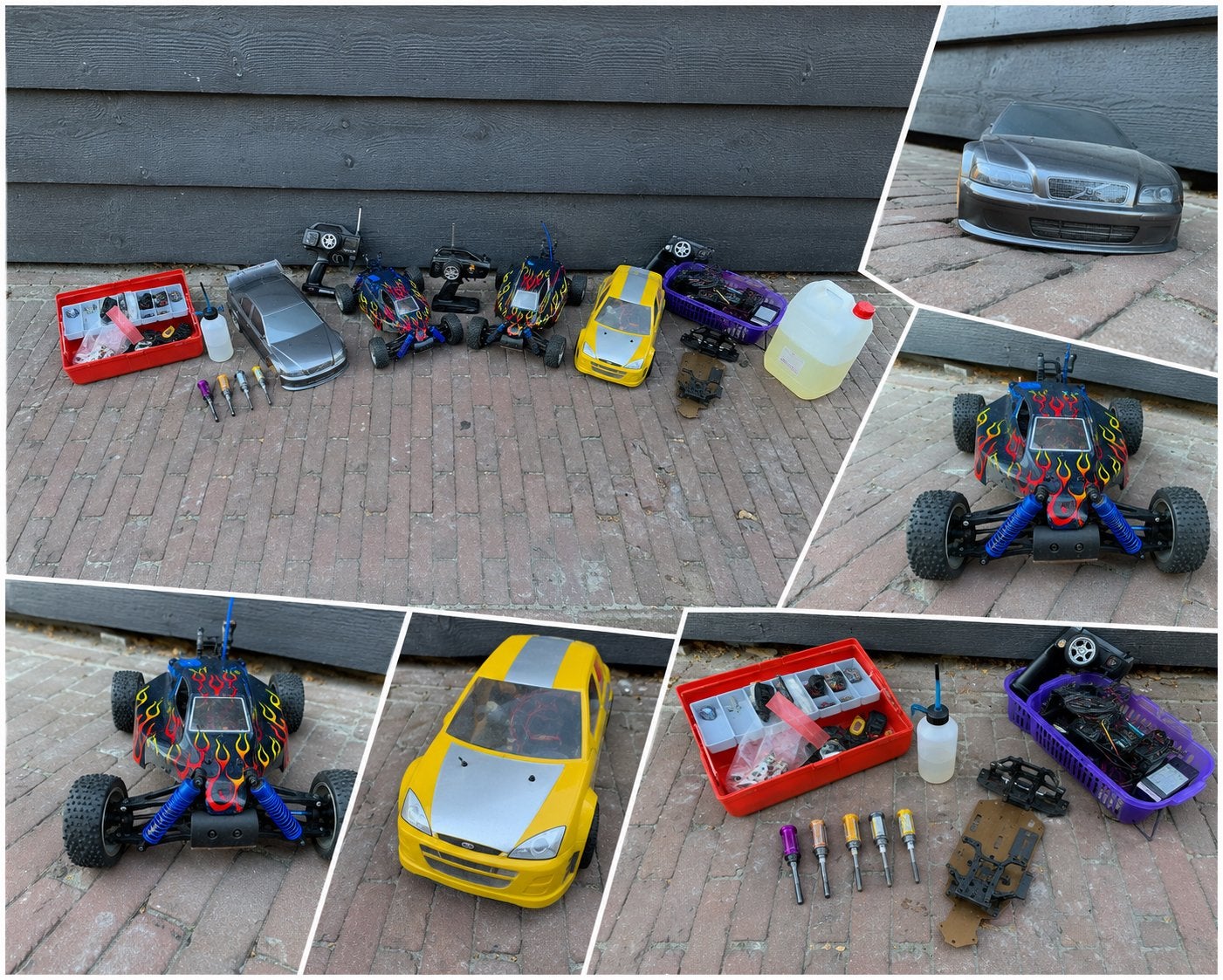 Partij rc auto’s, Gebruikt, Auto offroad, Ophalen of Verzenden, Nitro
