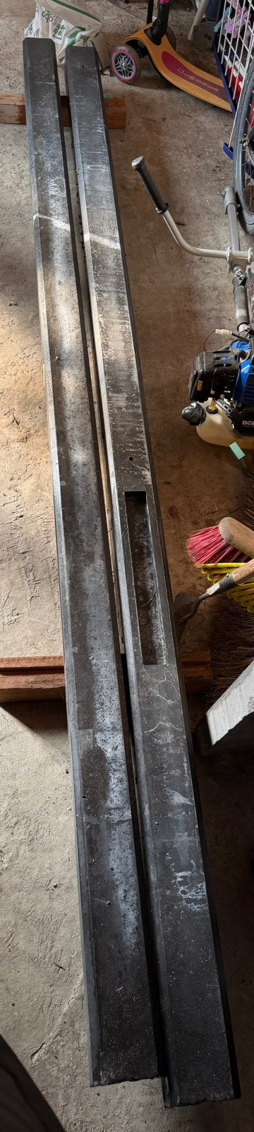 2x betonpaal 10x10x275 antraciet met bolkop, Ophalen, Nieuw, Overige materialen, 2 meter of meer