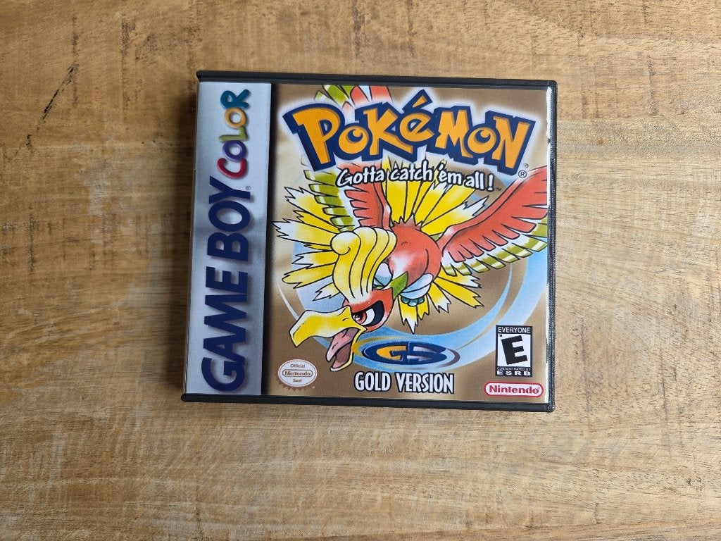 Pokemon Gold Custom Game Case Nintendo GameBoy Display Case, Spelcomputers en Games, Games | Nintendo Game Boy, 1 speler, Nieuw