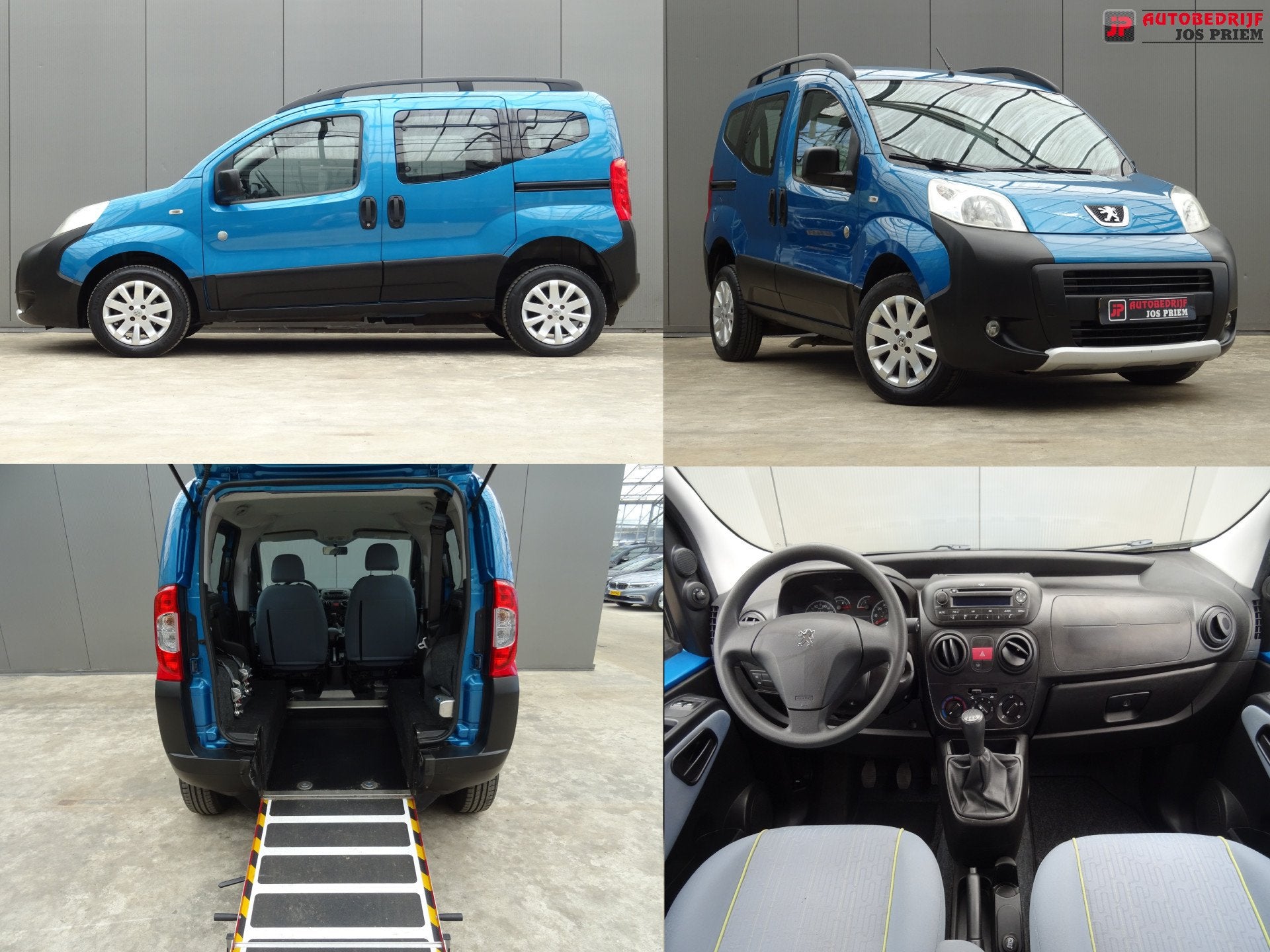 Peugeot Bipper Tepee 1.4 Outdoor * ROLSTOELAUTO * INVALIDE A, Voorwielaandrijving, Euro 5, 4 cilinders, Blauw