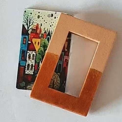 Poppenhuis schilderij Naïeve Kunst, Ophalen of Verzenden, Nieuw, Decoratie