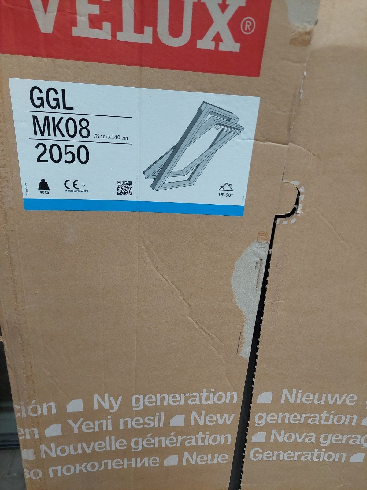 4x nieuwe velux ggl mk08 78x140 dakramen met gootstukken, Doe-het-zelf en Verbouw, Glas en Ramen, Minder dan 80 cm, Nieuw, Ophalen of Verzenden