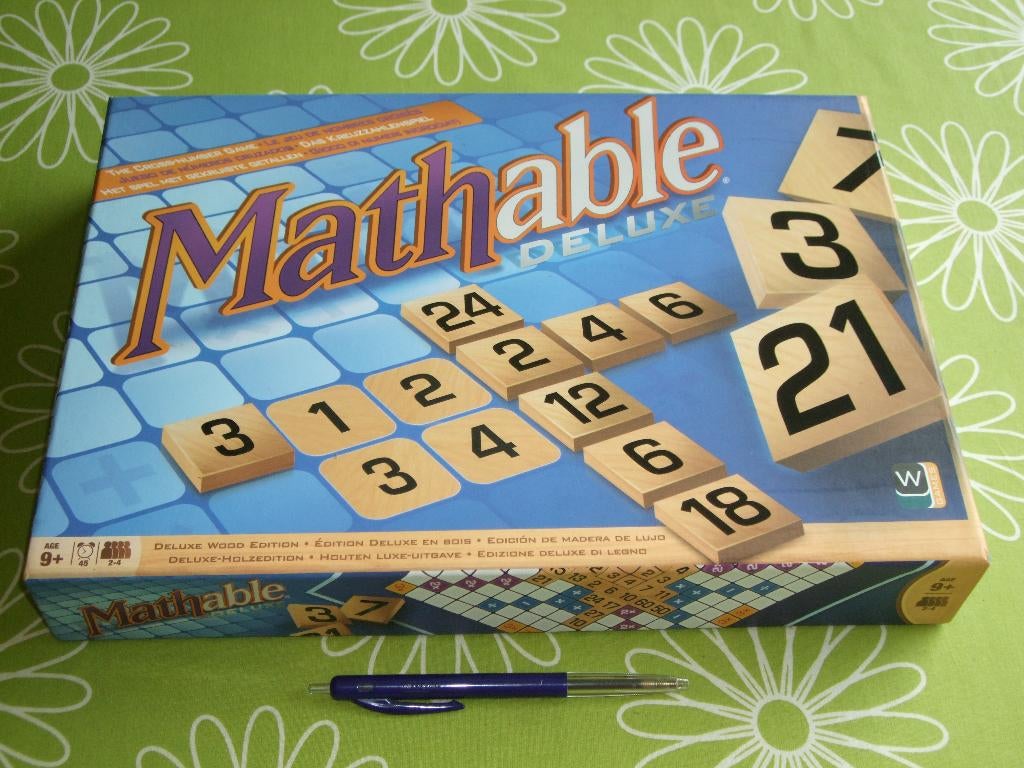 Mathable de luxe - met houten stenen, Hobby en Vrije tijd, Gezelschapsspellen | Bordspellen, Een of twee spelers, Ophalen of Verzenden