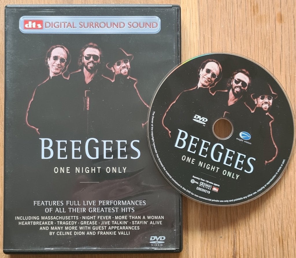 BEE GEES - One night only: Live in Las Vegas 1997 ( DVD ), Vanaf 16 jaar, Ophalen of Verzenden, Zo goed als nieuw, Concert