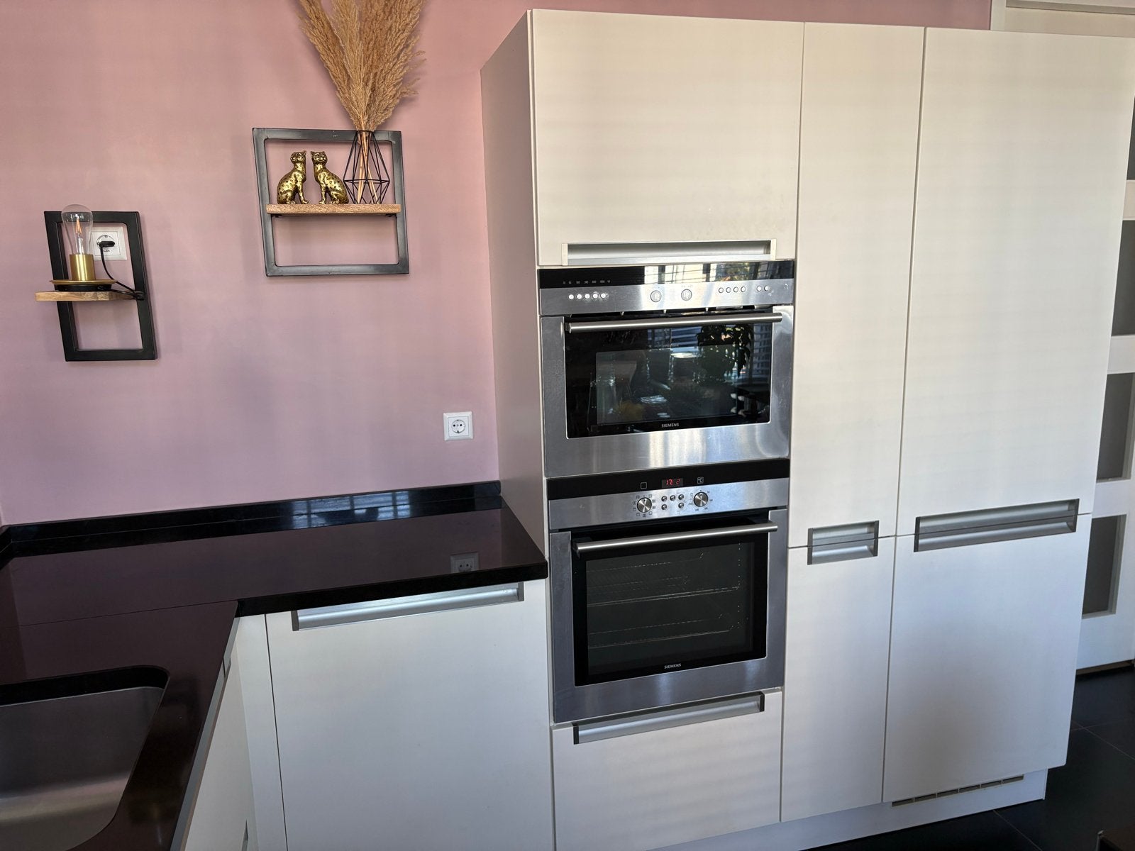 Hoekkeuken met kookeiland, graniet, Siemens apparatuur, Huis en Inrichting, Keuken | Complete keukens, Ophalen, Gebruikt, Overige kleuren