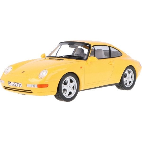 Porsche 911 Carrera 1994 Geel Schaal 1/18 Norev 187596, Auto, Norev, Ophalen of Verzenden, Norev