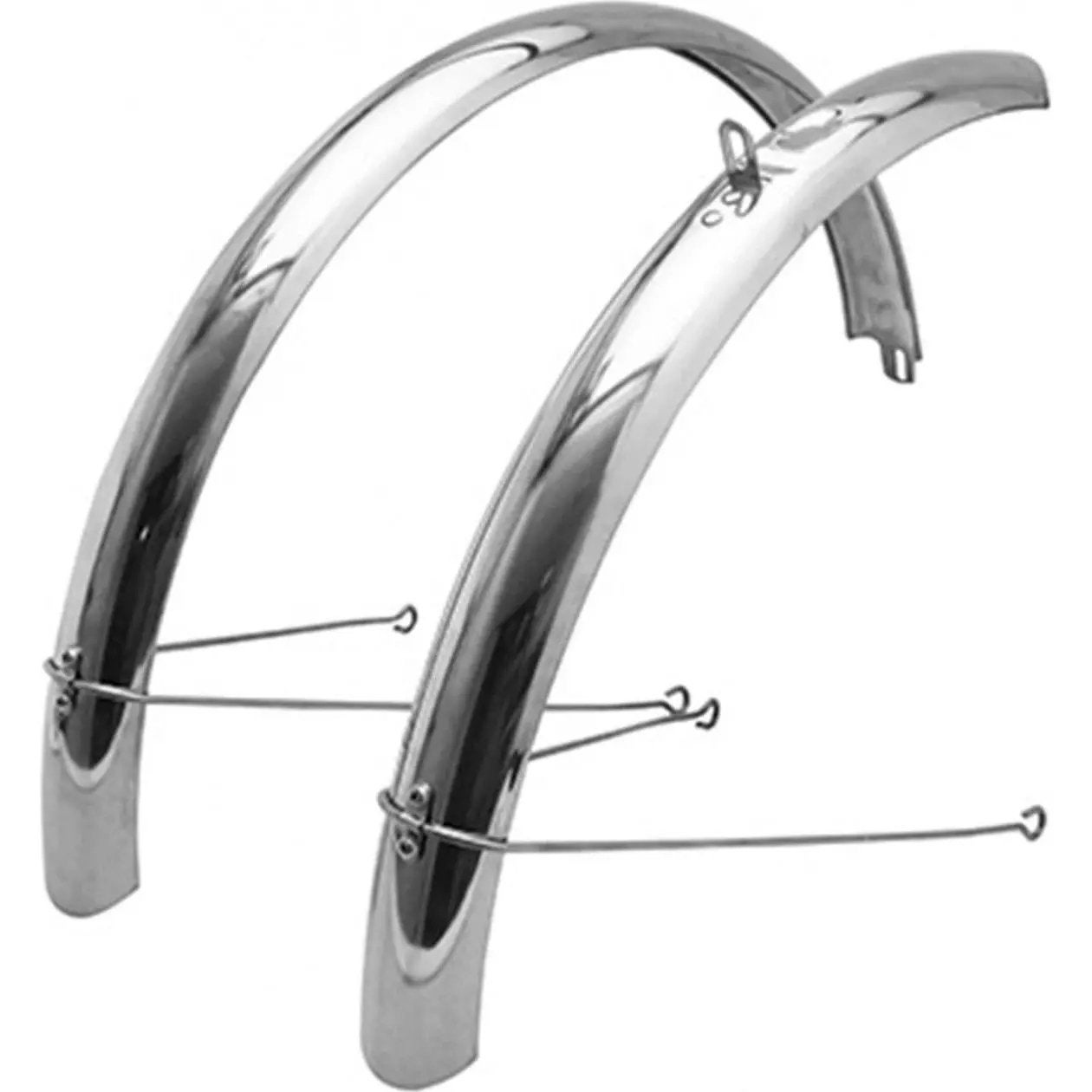 Nieuwe set RVS Spatborden 26 inch wielen Zilverchroom, Ophalen, Spatbord, Stadsfiets, Nieuw