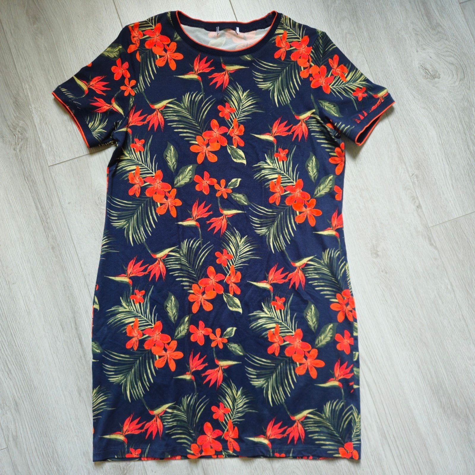 Leuke jurk met tropische print maat Xl, Ophalen of Verzenden