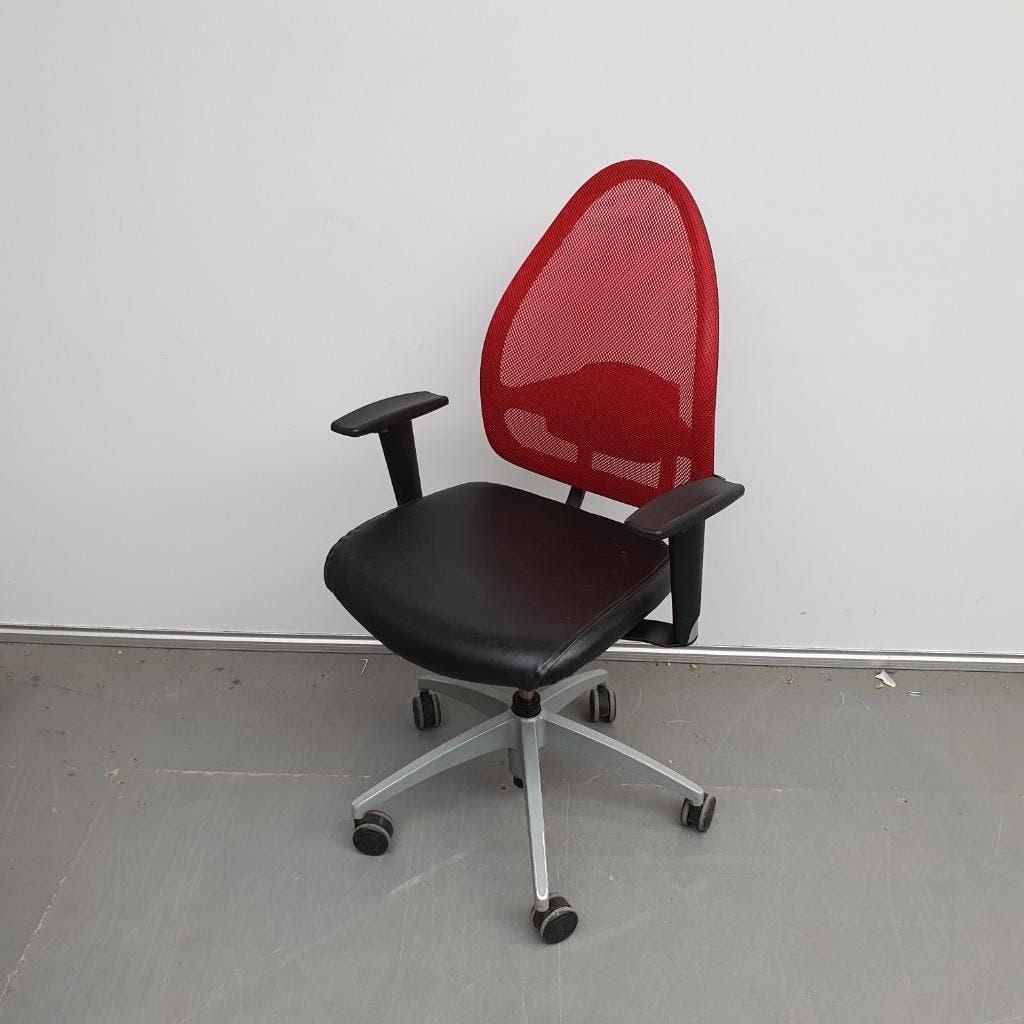 Topstar bureaustoel burostoel rood/zwart, Ophalen, Gebruikt, Zwart