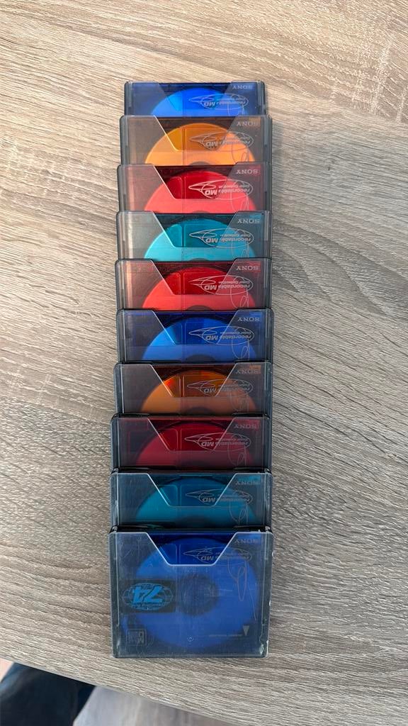 10 stuks Sony Mini Disc - Color Collection - 74 minuten, Ophalen of Verzenden, Discman