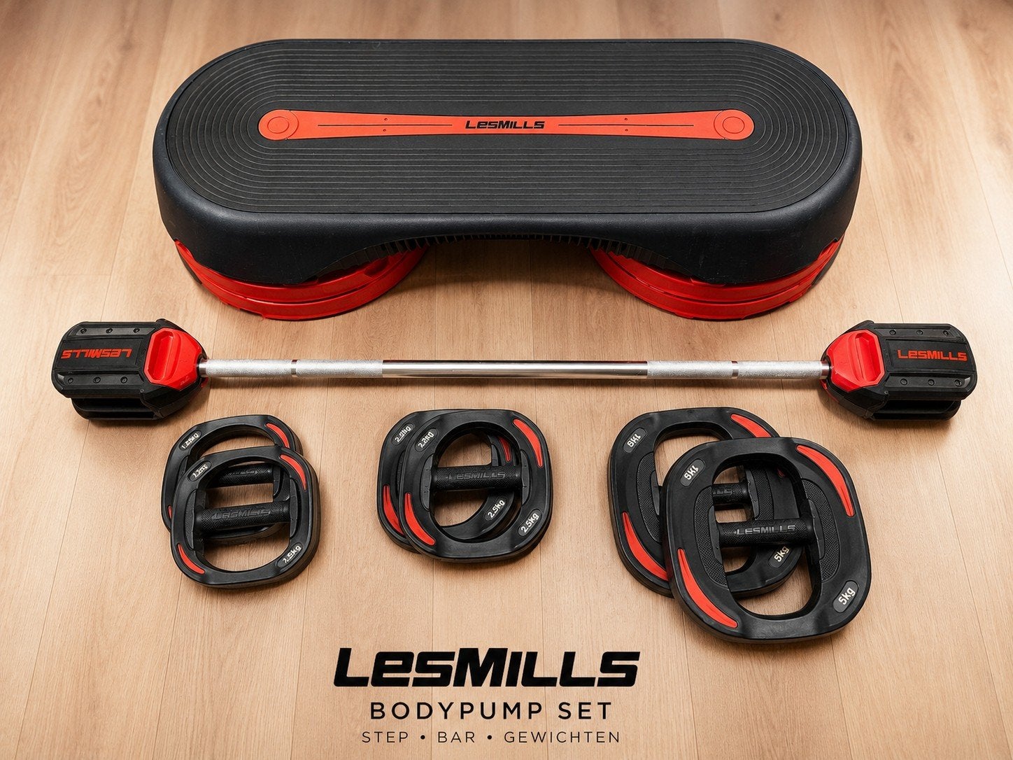Les Mills Bodypump Set - Step, Bar & Gewichten, Ophalen, Zo goed als nieuw, Benen, Stepbank