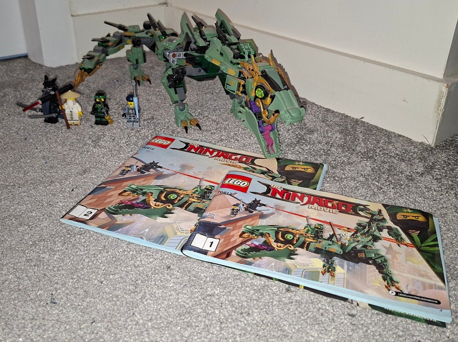 Lego Ninjago Movie Groene Ninja Mech Draak 70612, Lego, Ophalen of Verzenden, Zo goed als nieuw, Inclusief instructies