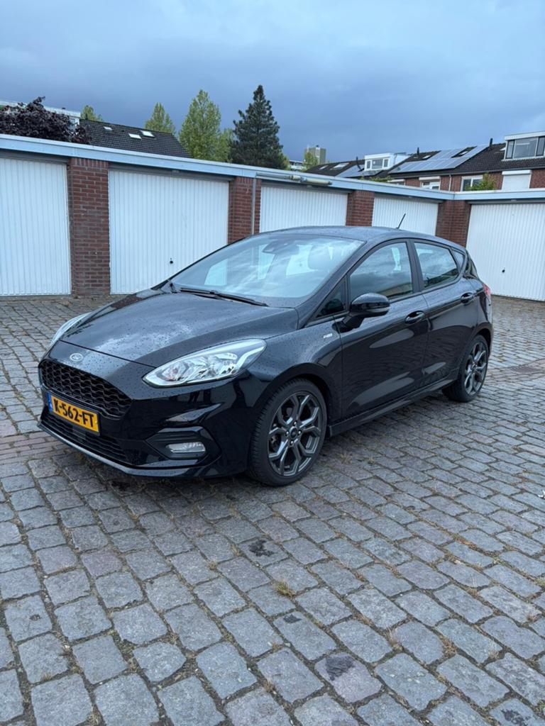 Ford Fiësta St-Line 1.0 Ecoboost 100pk 5dr 2019 Zwart, Voorwielaandrijving, Sportstoelen, Zwart, 580 kg