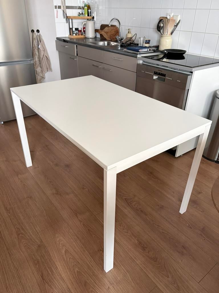 IKEA tafel wit, Ophalen, 100 tot 150 cm, 50 tot 100 cm, Zo goed als nieuw
