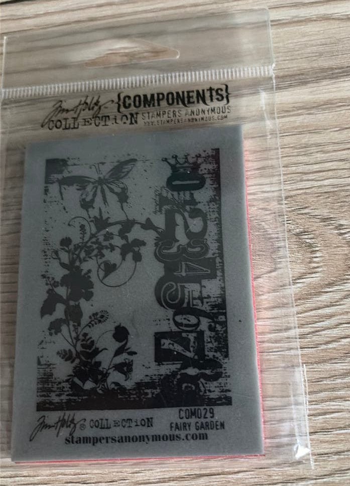 Tim Holtz Stempel - Fairy Garden (COM079), Ophalen of Verzenden, Nieuw, EZ-mounted stempel