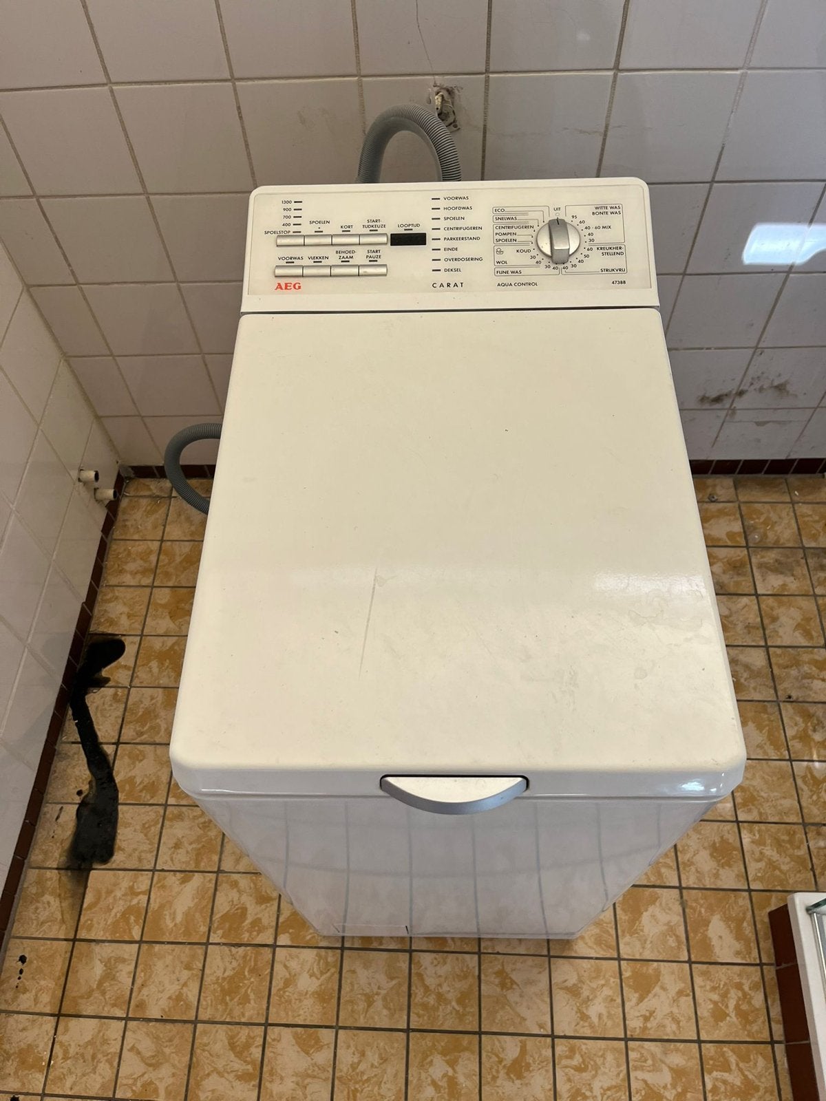 AEG L47388 Bovenlader Wasmachine - 5 kg, Ophalen, 1200 tot 1600 toeren, Gebruikt, 4 tot 6 kg