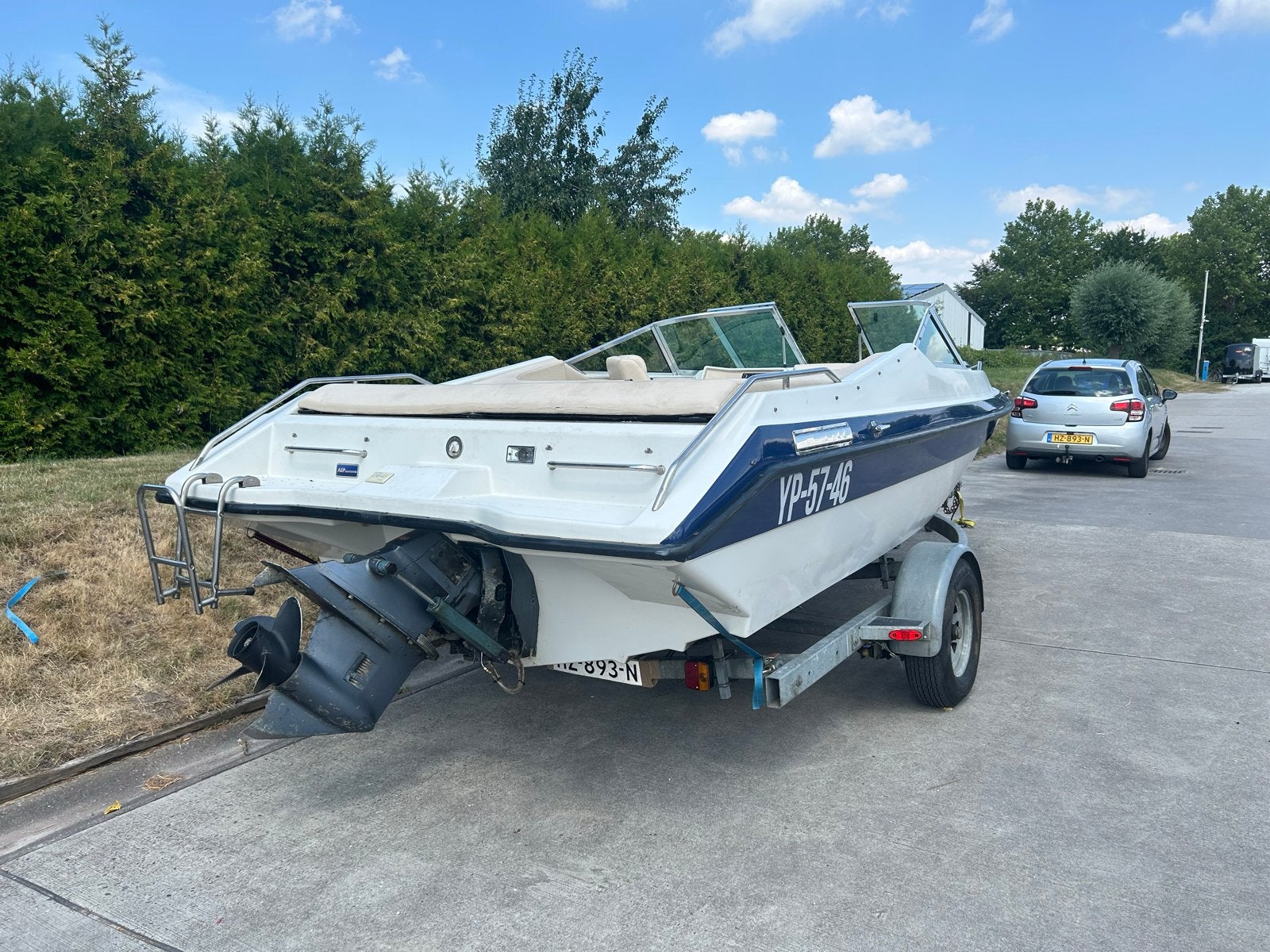 speedboot met trailer 3.0L L4 140pk, Watersport en Boten, Speedboten, Ophalen, Gebruikt, Binnenboordmotor, 7 m