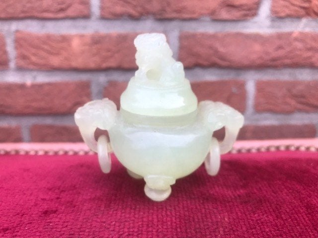 verfijnde kleine jade wierookbrander/ kunstobject, 7 cm!, Antiek en Kunst, Kunst | Niet-Westerse kunst, China, Ophalen of Verzenden
