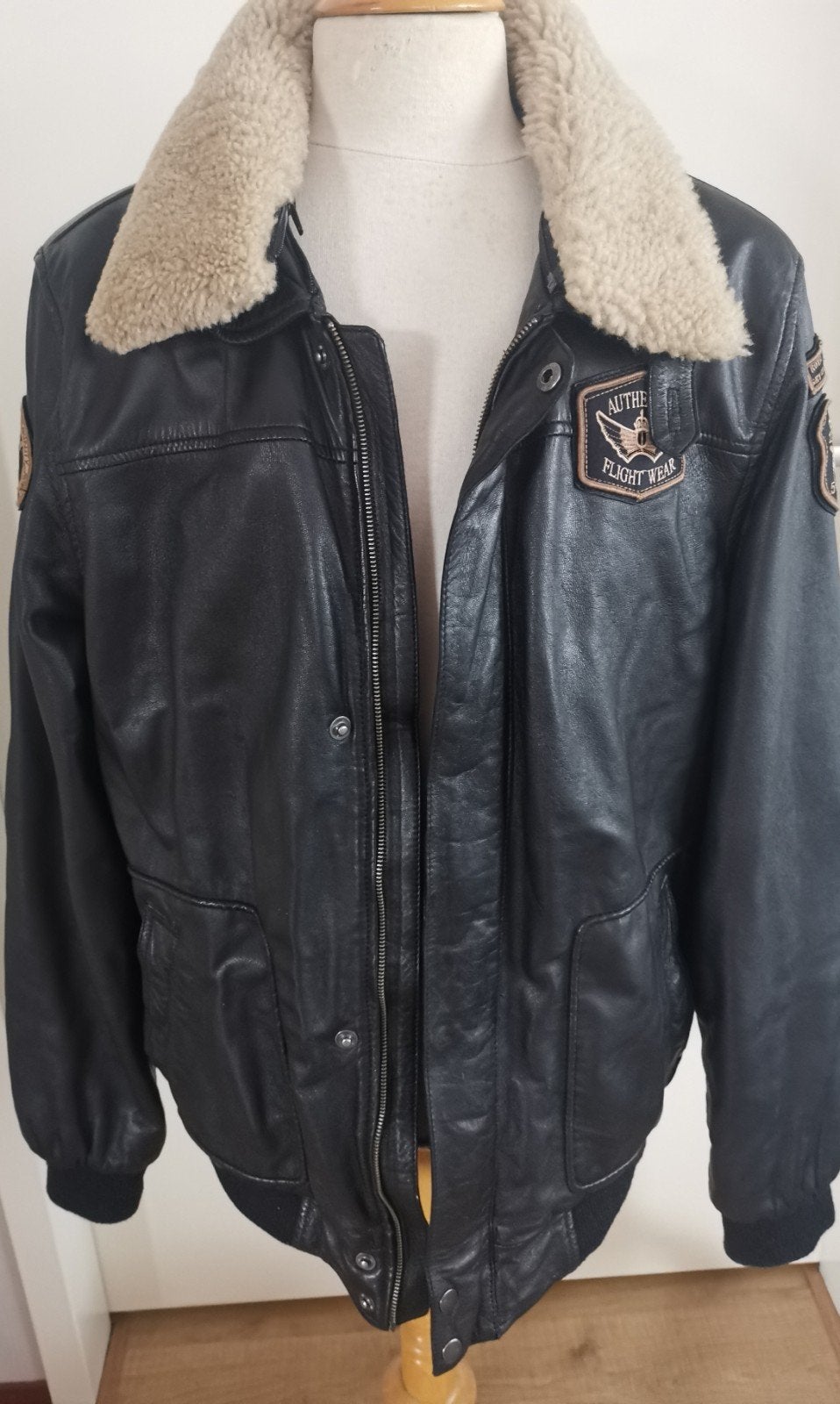 MAX echt leren pilotenjack maat 3XL, Kleding | Heren, Verzenden, Zwart, MAX, Overige maten