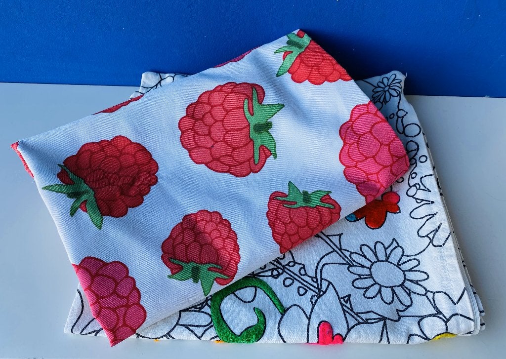 Zomerse kussenhoezen IKEA/Sommar 2015 Framboos & Bettan Blom, Huis en Inrichting, Gebruikt, Met print, Wit, IKEA