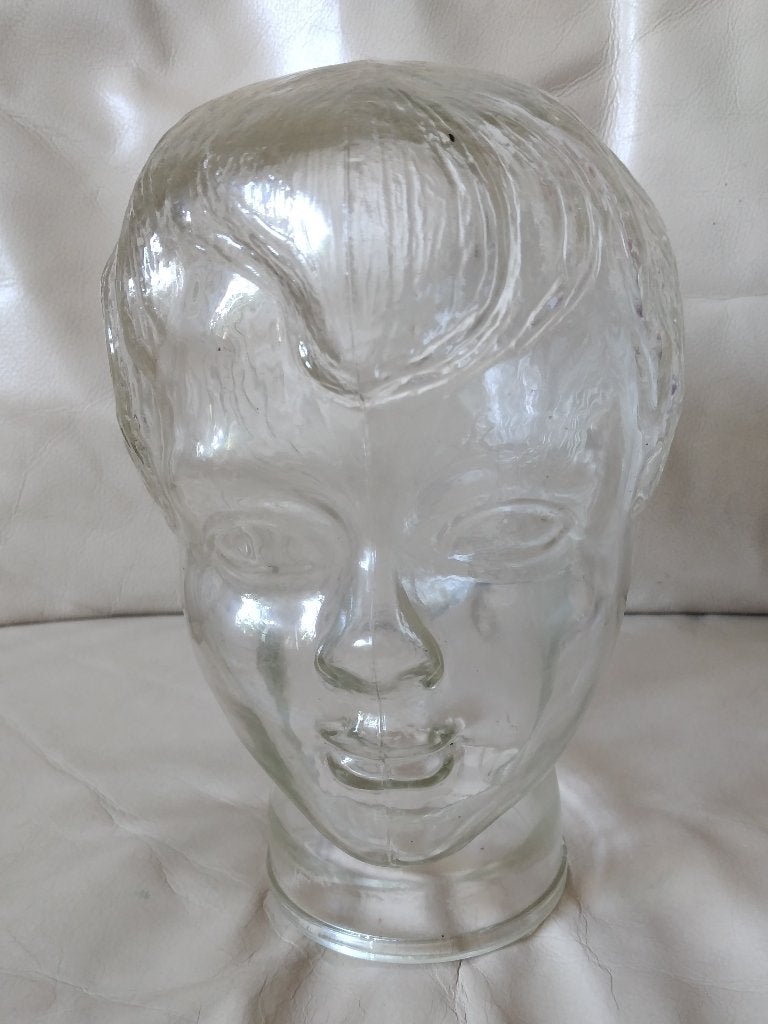 Glazen vintage jongenshoofd, Ophalen of Verzenden