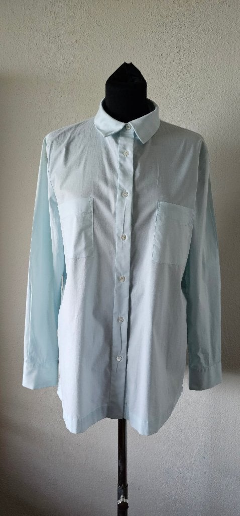 REPEAT Lichtblauwe Blouse met Lange Mouwen maat 38 (14825), Maat 38/40 (M), Blauw, Ophalen of Verzenden, Zo goed als nieuw