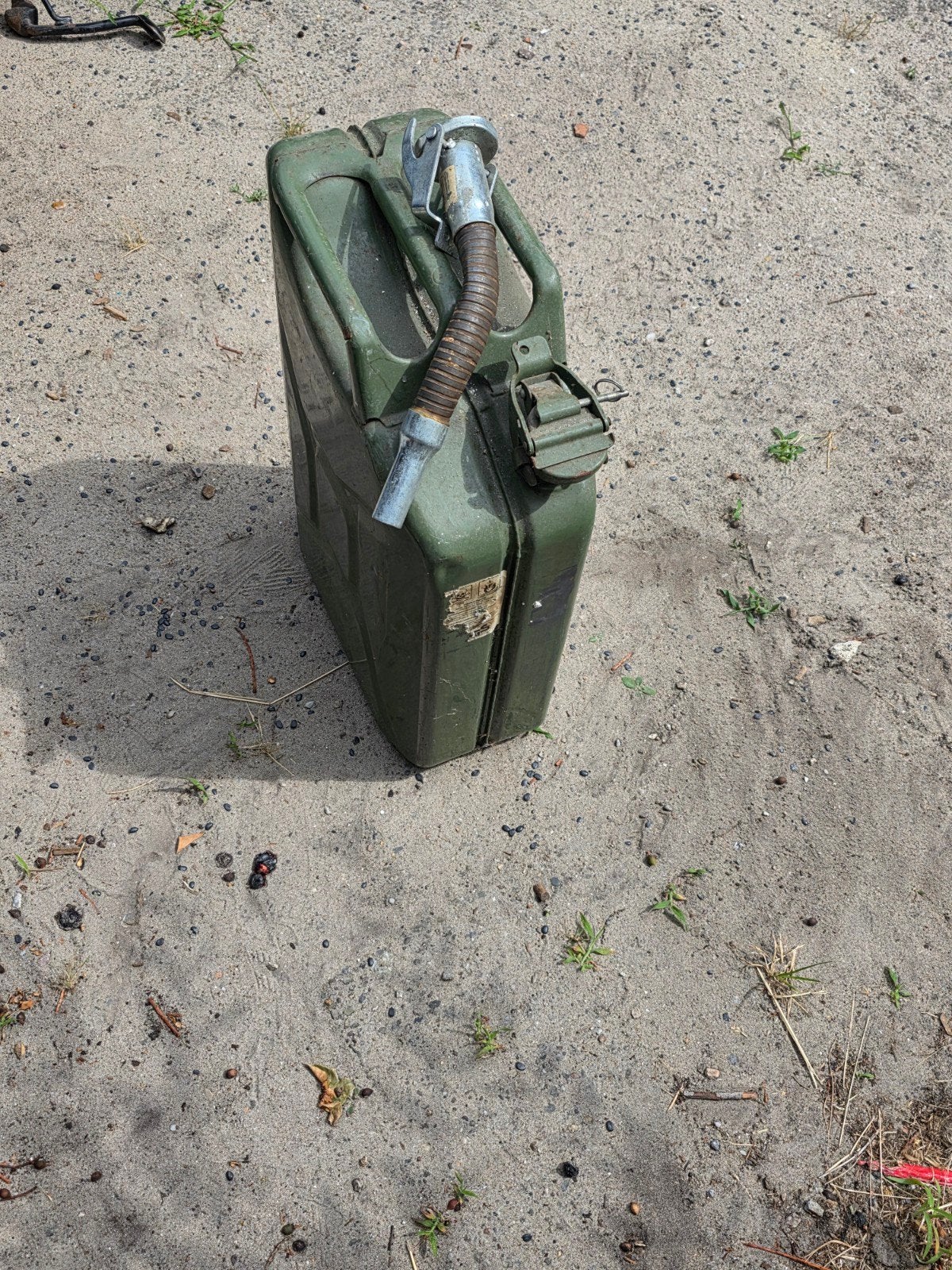 ijzeren jerrycan 20 l, Ophalen of Verzenden