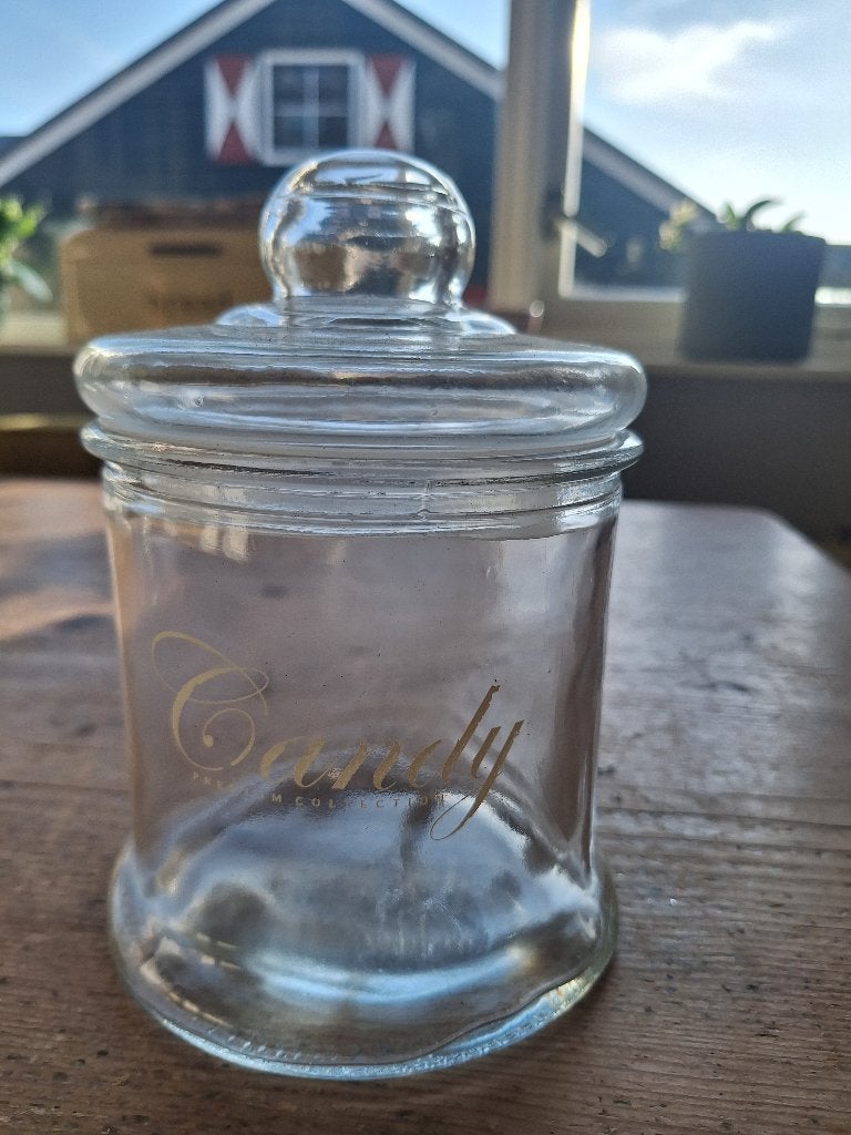 Glazen pot voor snoep, Pot, Bus of Blik, Ophalen of Verzenden, Overige merken, Glas