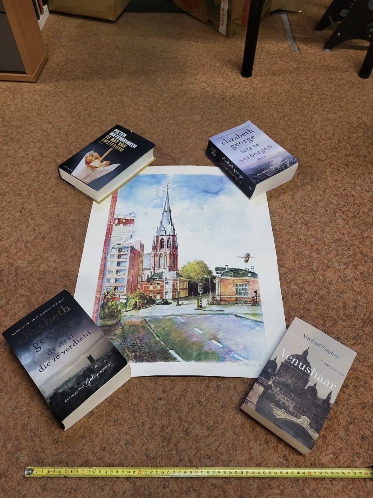 Prent van de ST. Jozefkerk Enschede, Ophalen of Verzenden, Voor 1940, Gebruikt, Overige onderwerpen